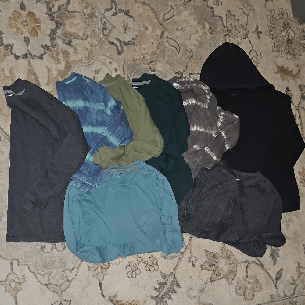 Bundle Of 8 Old Navy Long Sleeve & Sweatshirt Size 10/12